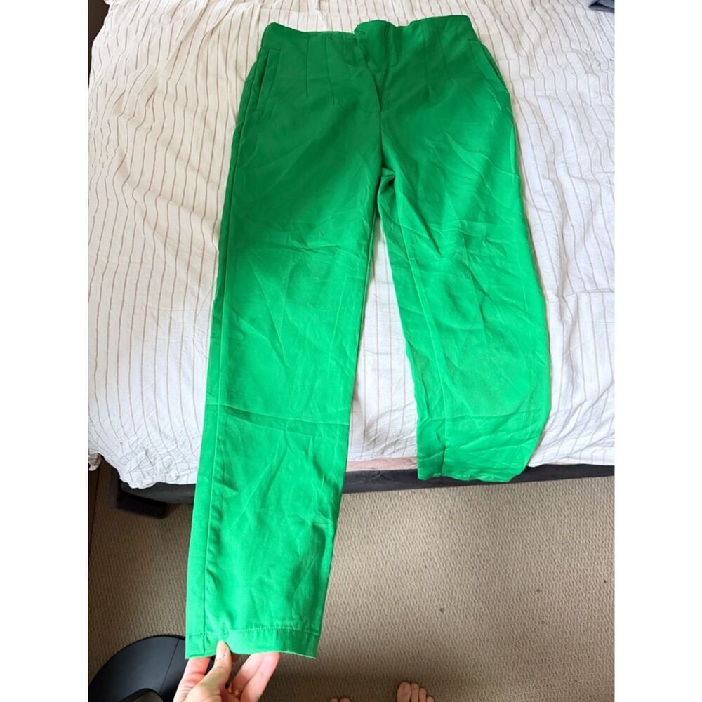 Women’s Bright Green Tailored High-Waist Trousers Never Used - Picture 3 of 5